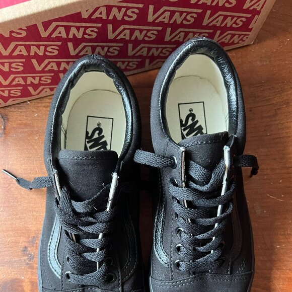 Vans Old Skool Canvas Shoes Black Size W9 M7.5 - Picture 6 of 7